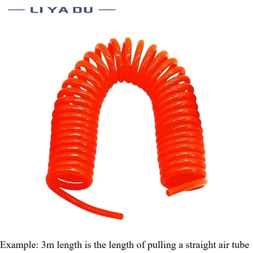 Imagen 2 del producto Herramientas de aire de compresor, tubo de PU de alta presión, resorte de Gas, tubería espiral neumática, tipo UE/JP, 3M, 6M, 9M, 12M