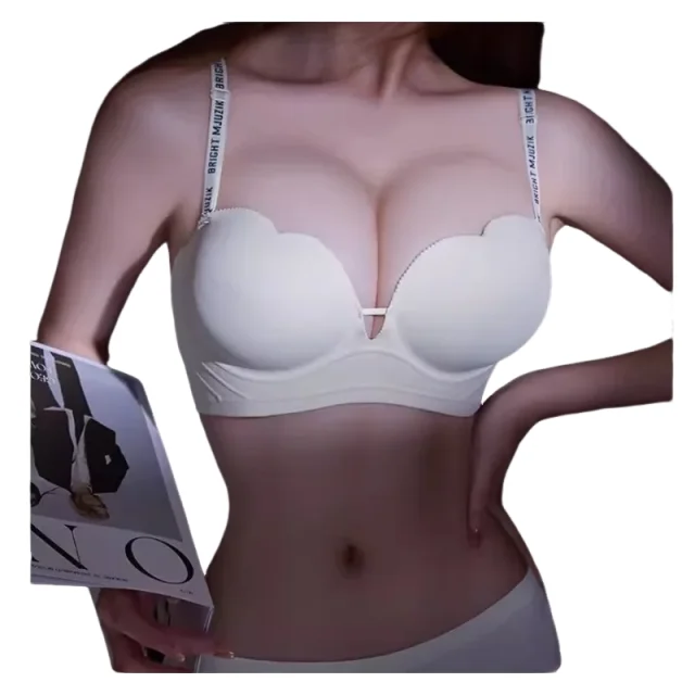

KUCLUT Thickened 8cm Women Bra Small Breasts Push Up AA Cup Semi-Cup Outer Expansion Cartoon Style Comfort Sexy Everyday Wear