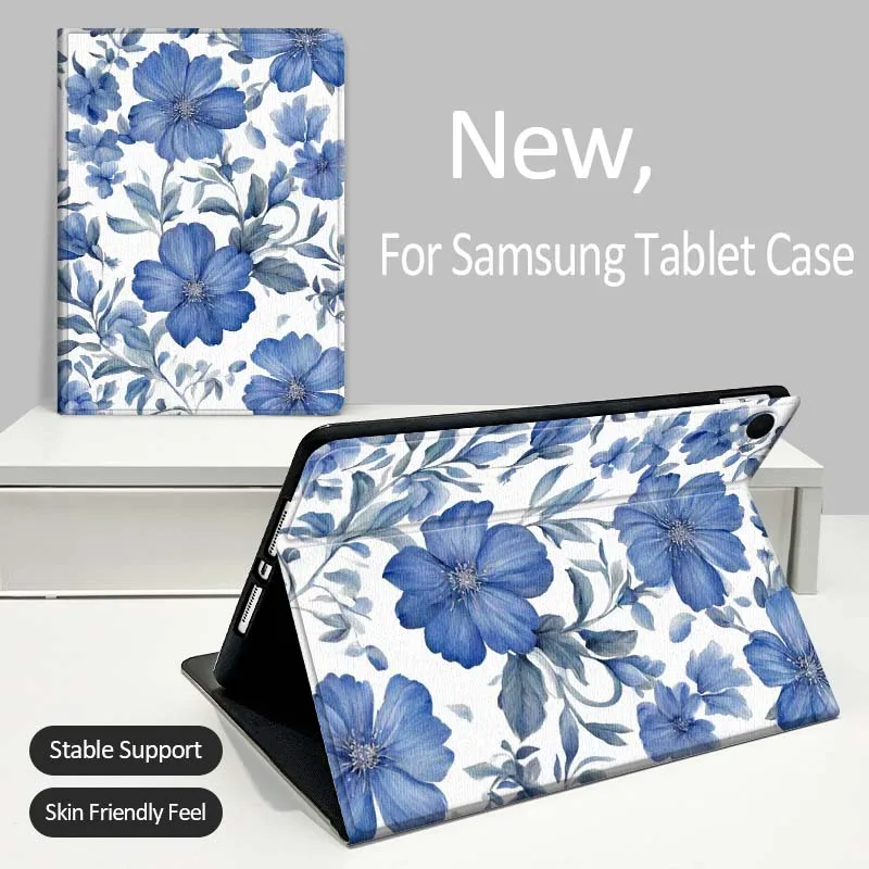 

Artistic Flower Pattern For Samsung Galaxy Tab A A7 A8 A9 A11 S6 S11 Lite Plus 10.1 10.4 10.5 Inch 2022 2025 Tablet Case