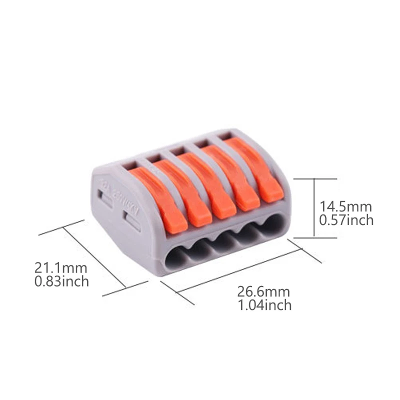 30/100 Stuks Draad Connector Elektrische Strip Connectors Mini Kooi Lente Universele Compacte Snelle Bedrading Geleiders Push-In Terminal - afbeelding 1