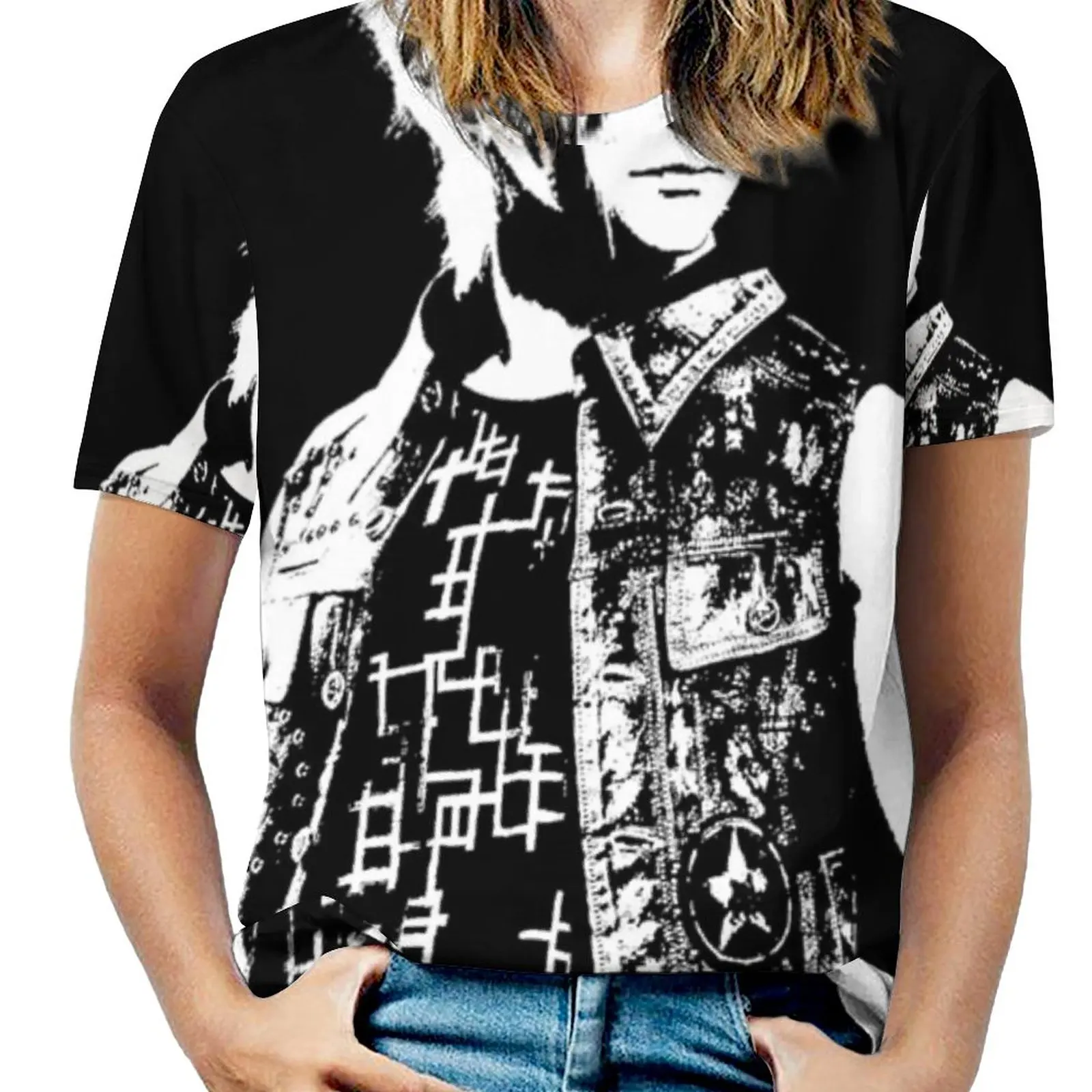 Verwitterten Prompto Final Fantasy Xv Mode Druck Frauen Damen Mädchen T-Shirt Harajuku Rundhals Kurzarm Tops & Tees