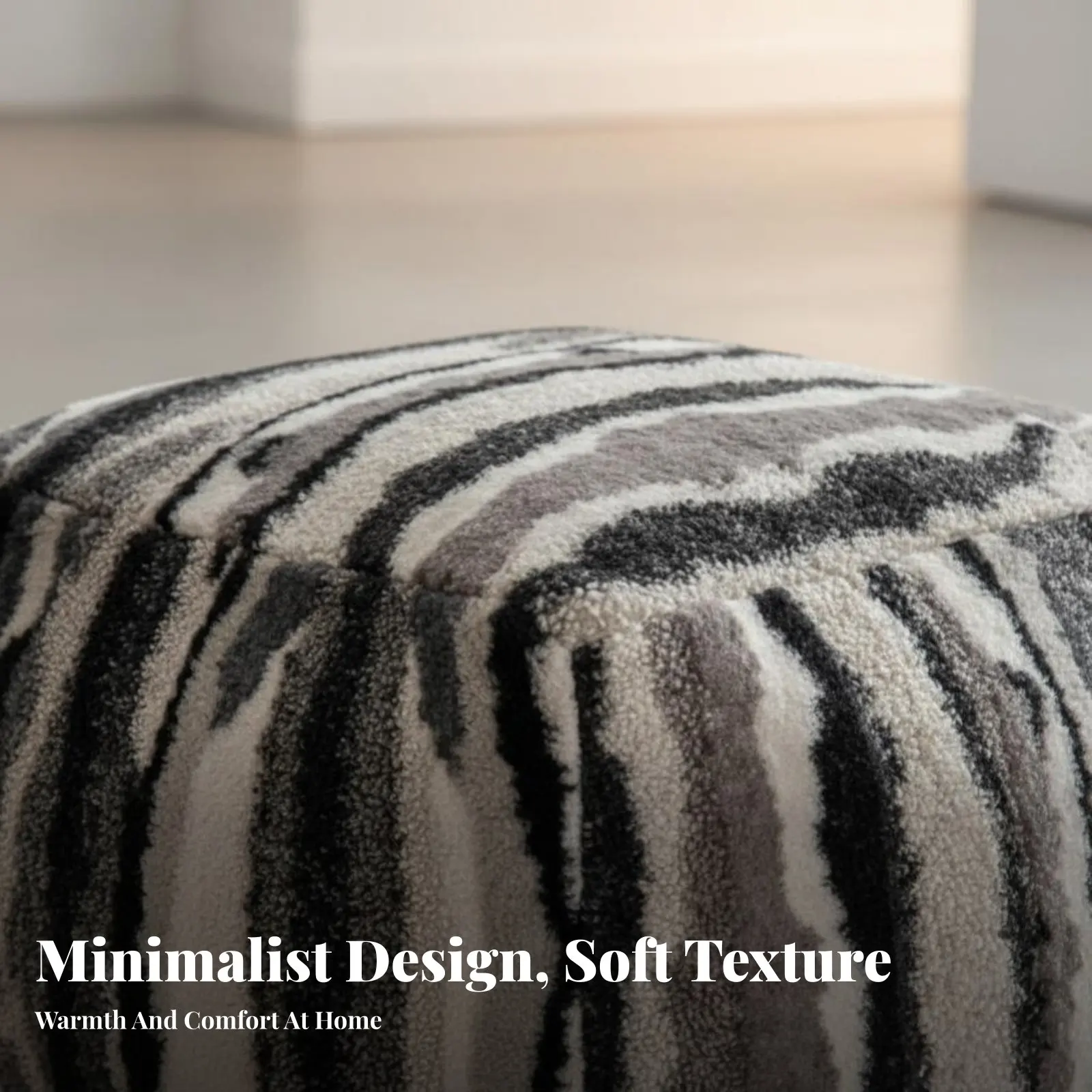 

Цилиндрический пуф-оттоманка современного дизайна, напольное сиденье с геометрическим узором, мягкий, для жильцов квартир, гостиных, спален, офисов