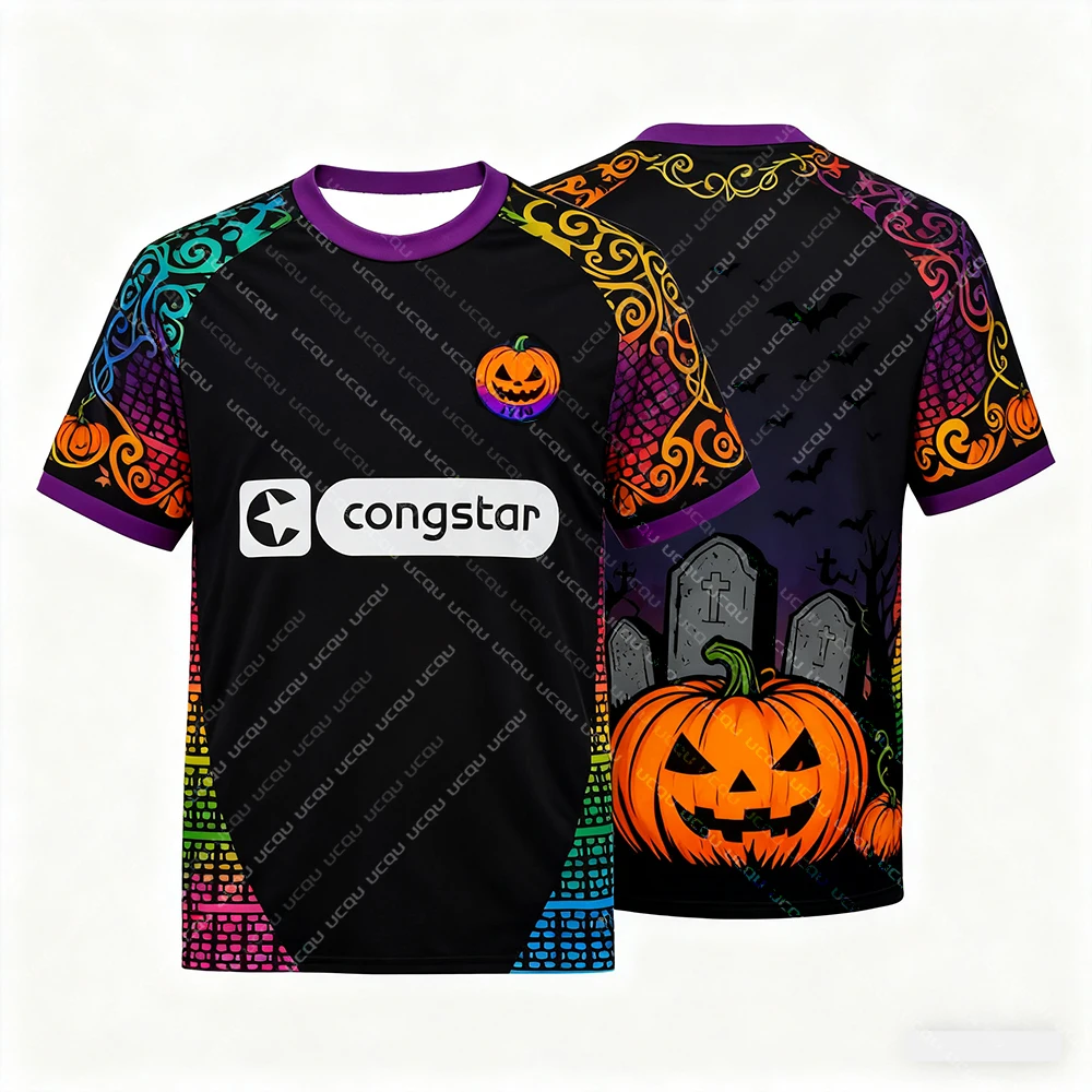 ملابس رياضية جديدة لكرة القدم لعيد الميلاد والهالوين، طقم رياضي خارجي حصريًا للأطفال والكبار بنفس النمط #1