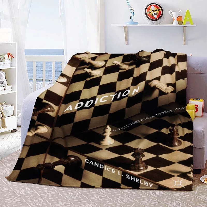 Chess Printed Soft Flannel Throw Blanket International Chess Beds Hiking Picnic Sofa Couch Cover Fashion Bedspread Blanket Gifts