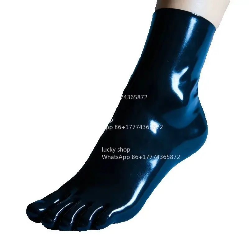 High Quality Latex Five Finger Socks with Liquid Adhesive Coating, Black Elastic Thin All Inclusive Suitable for Latex Socks