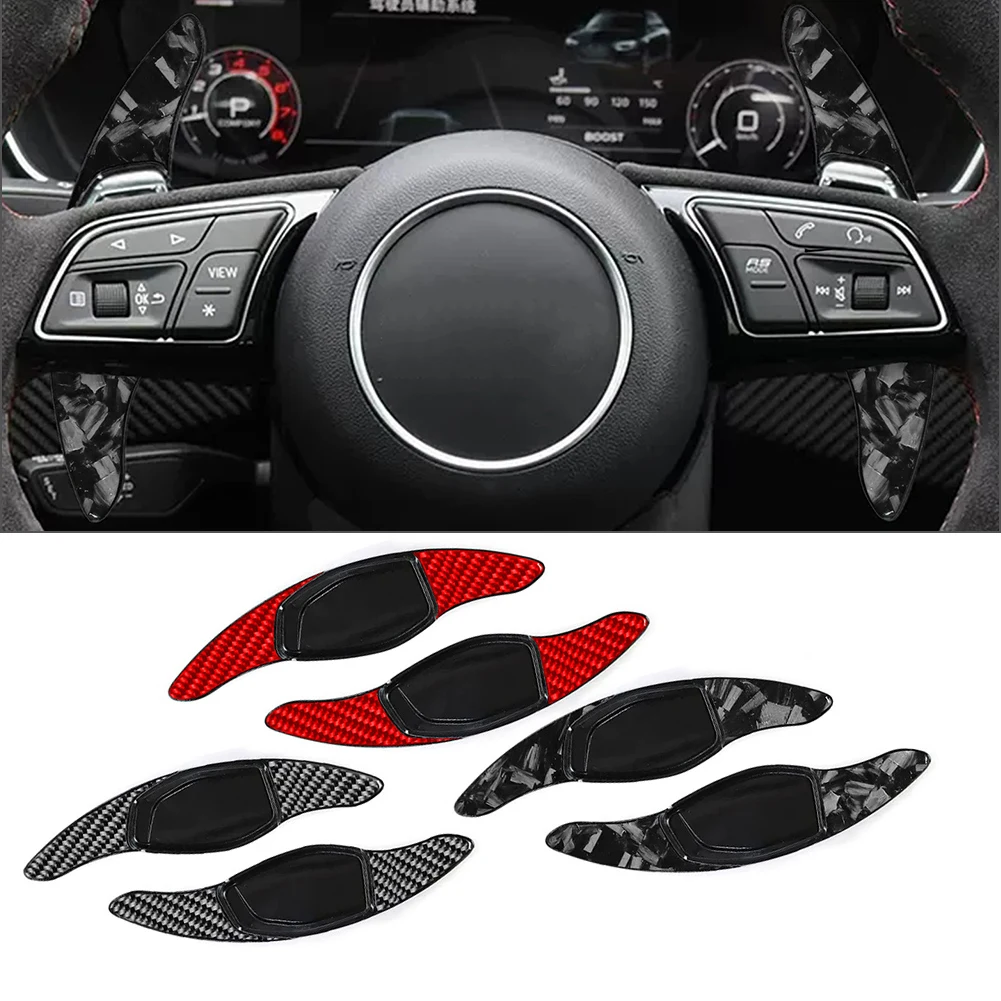 1Pair Car Steering Wheel Shift Paddle Extension Shifter For Audi RS3 RS4 RS5R8