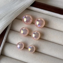 XIYAWANG Pink Pearl Stud Earrings for Beauty Women Simple Elegance Luxurious High-end Ear Accessories Fashion Jewelry