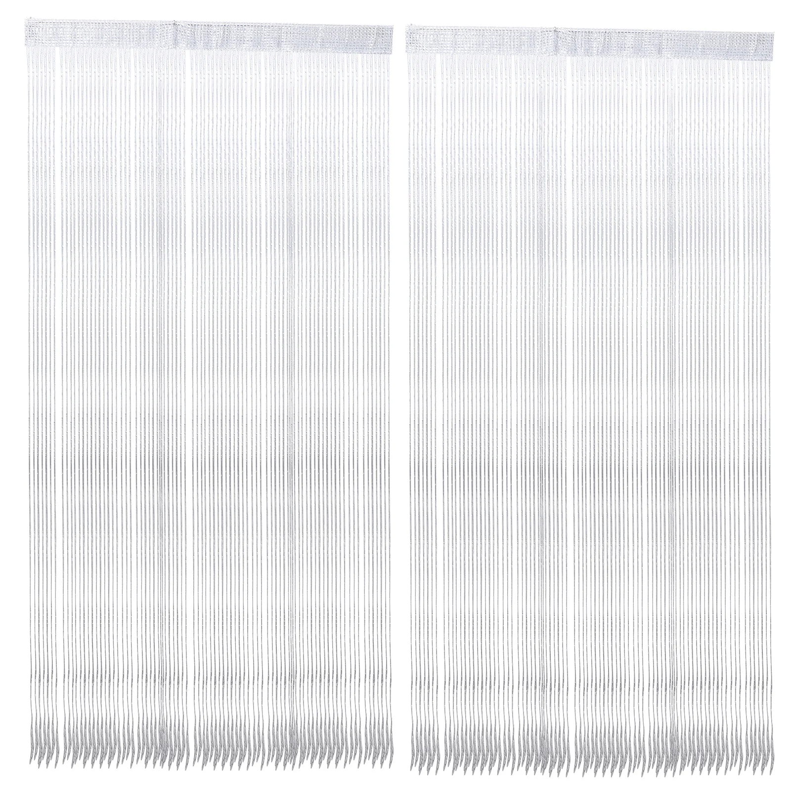 2 قطعة ستارة فضية اللون مشرق مقسم شرابة الزخرفية للمنزل حفل زفاف مرحلة غرفة الديكور #5