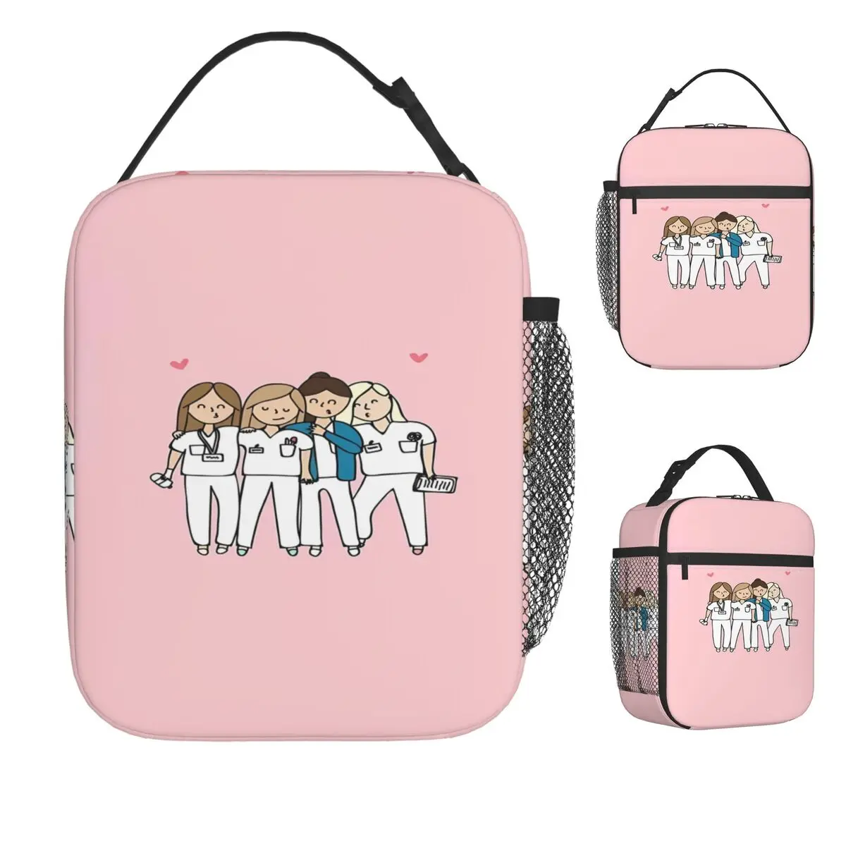 

Doctor Print Lunch Bag Nurse Art Health Portable Insulated Lunch Box School Custom Cooler Bag Retro Oxford Tote Food Bags