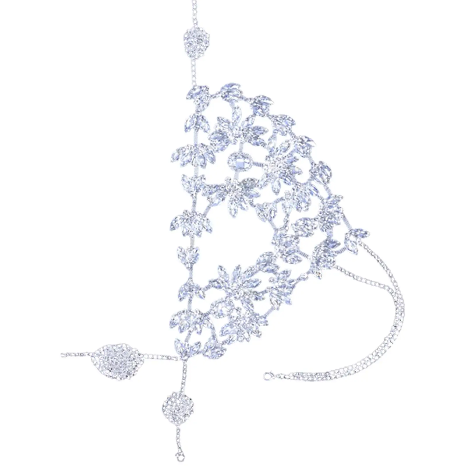 1 Piece Half Stonefan Killing Silver Bling Jewery Costume Rhinestone for Dancing Party Women