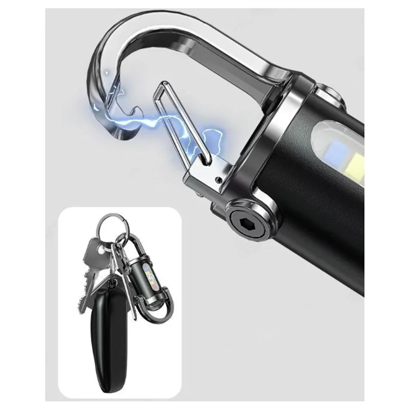 -A89Z Перезаряжаемый брелок-светильник Type-C Фонарик с быстрой зарядкой Многофункциональный фонарик для аварийного питания