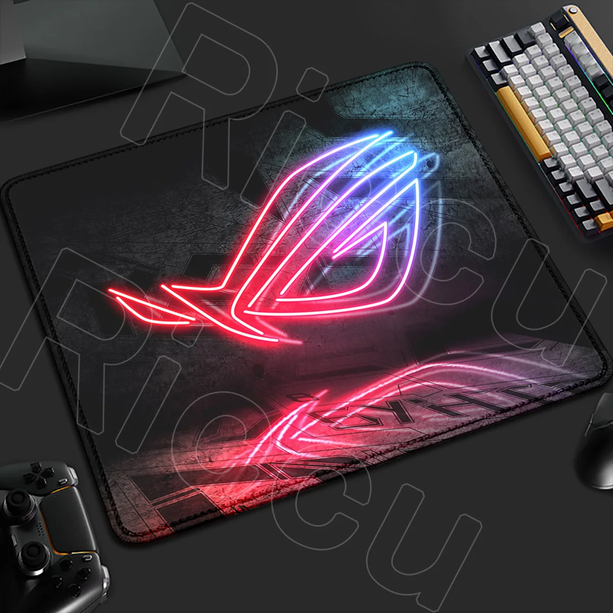 

HD Printing Anime Mouse Pad Small Asus Rog Office Square Desk Mat Gaming Laptop Speed Keyboard Anti-slip PC Accessories Washable