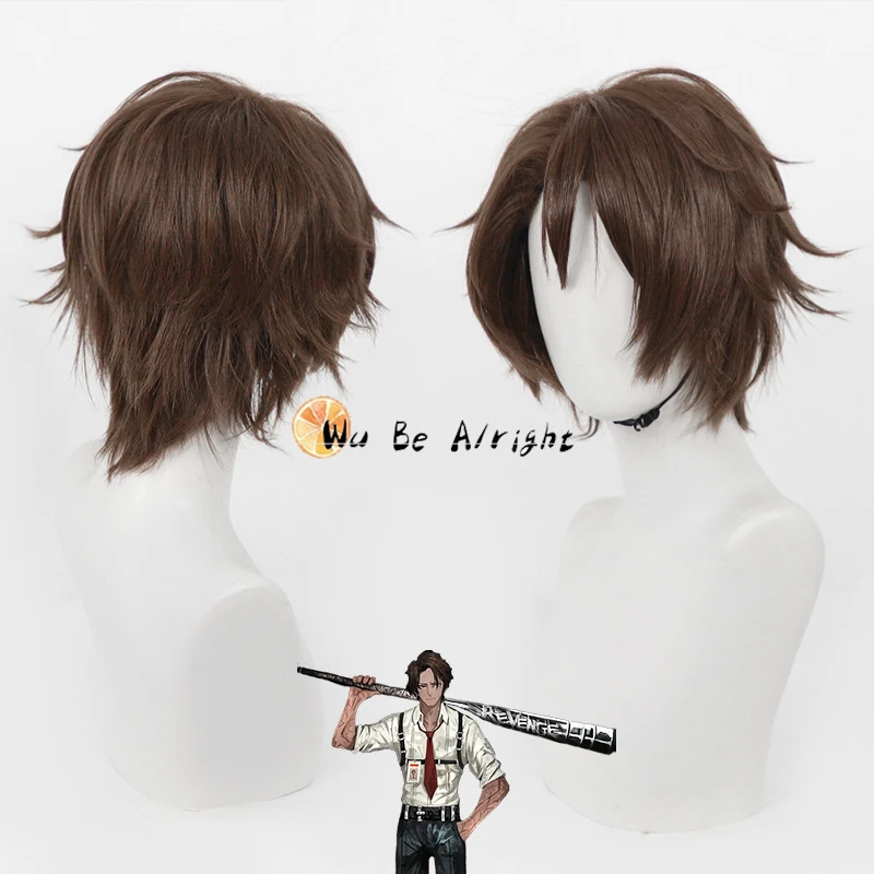 لعبة ليمبوس شركة هيثكليف شعر مستعار تأثيري أسود قصير مقاومة للحرارة الشعر الاصطناعية هالوين كرنفال الدعامة للنساء الرجال #1