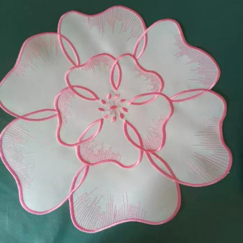 Benutzerdefinierte bestickte Spitzen-Tischsets, waschbar, wiederverwendbar, unabhängige Servietten für Zuhause, Esszimmer, Restaurant, Urlaub, Hochzeit, Party – Detail 7