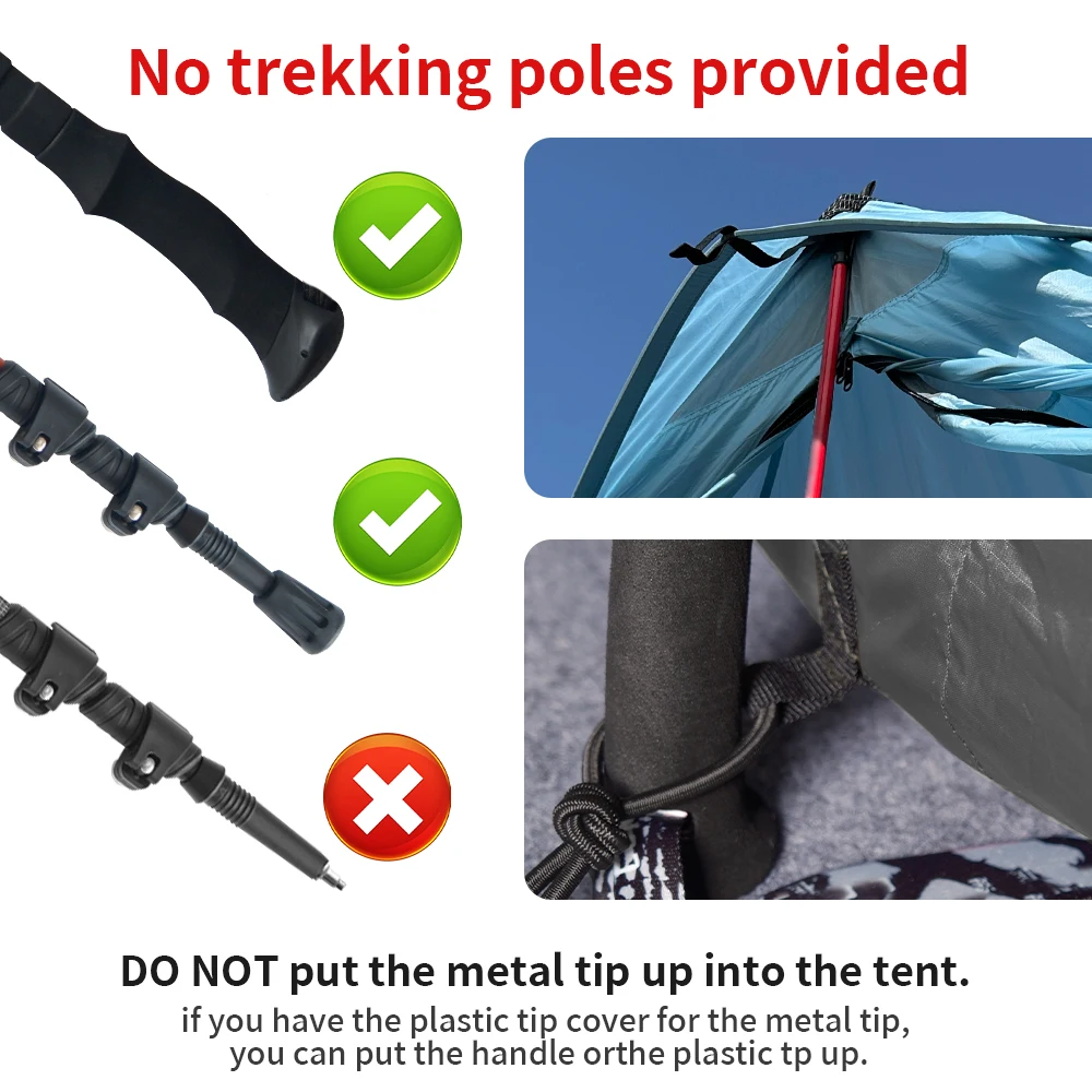 Factory's Luxury Outdoor Ultralight Two-Person Tent Waterproof Bankpacking Camping Tent with No Support Pole