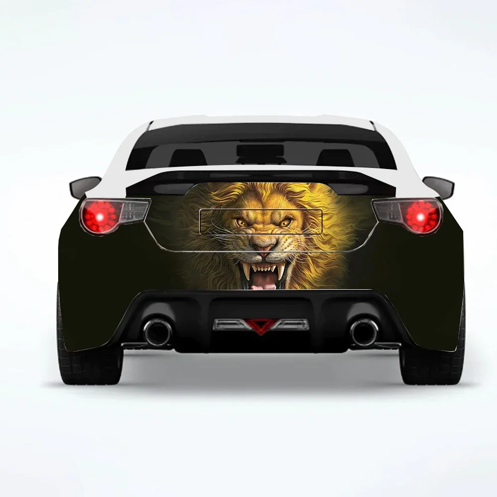 

Lion animal car sticker rear car rear appearance modification custom pattern suitable for SUV car truck packaging sticker decal