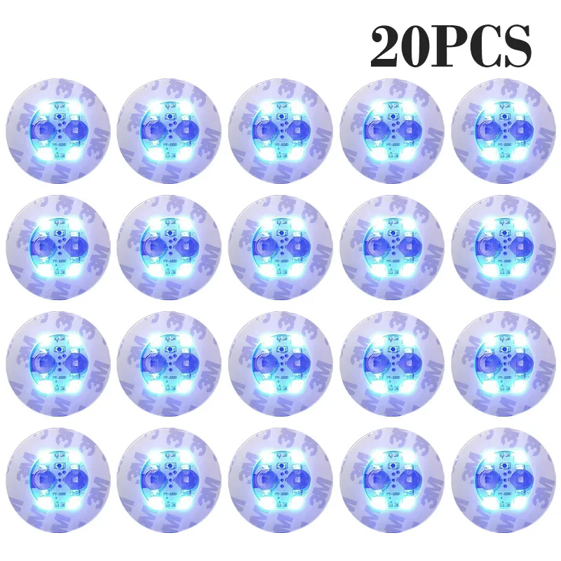 100 Stuks LED Servies Mat Cup Lichtgevende Sticker Kleurrijke Knipperende Fles Sticker Lichtgevende Coaster Kraam Bar Licht