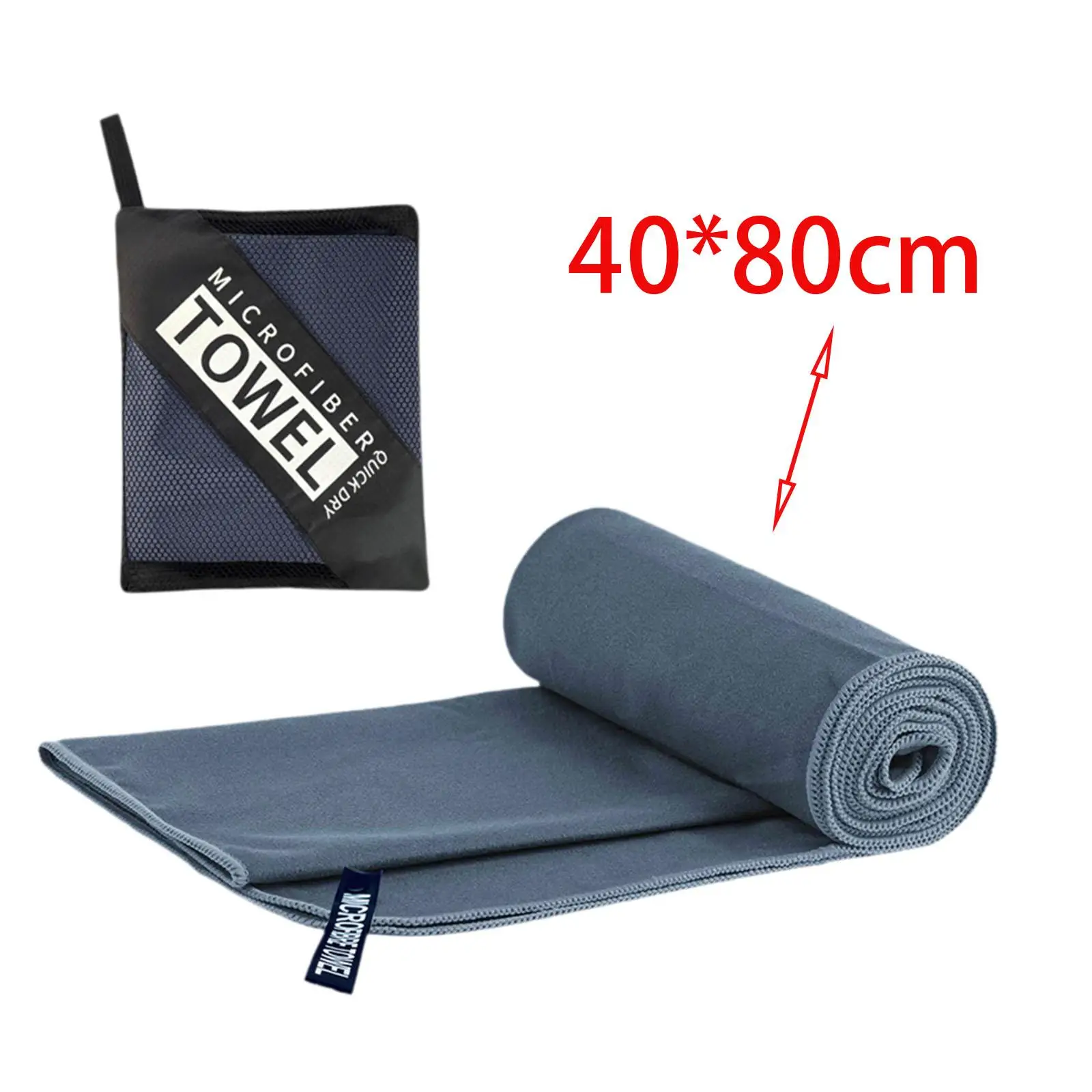 Quick Dry Towel for Gym Travel Camping Lightweight Sweat Absorbent Polyester Sports Workout Swimming Hiking Portable Soft