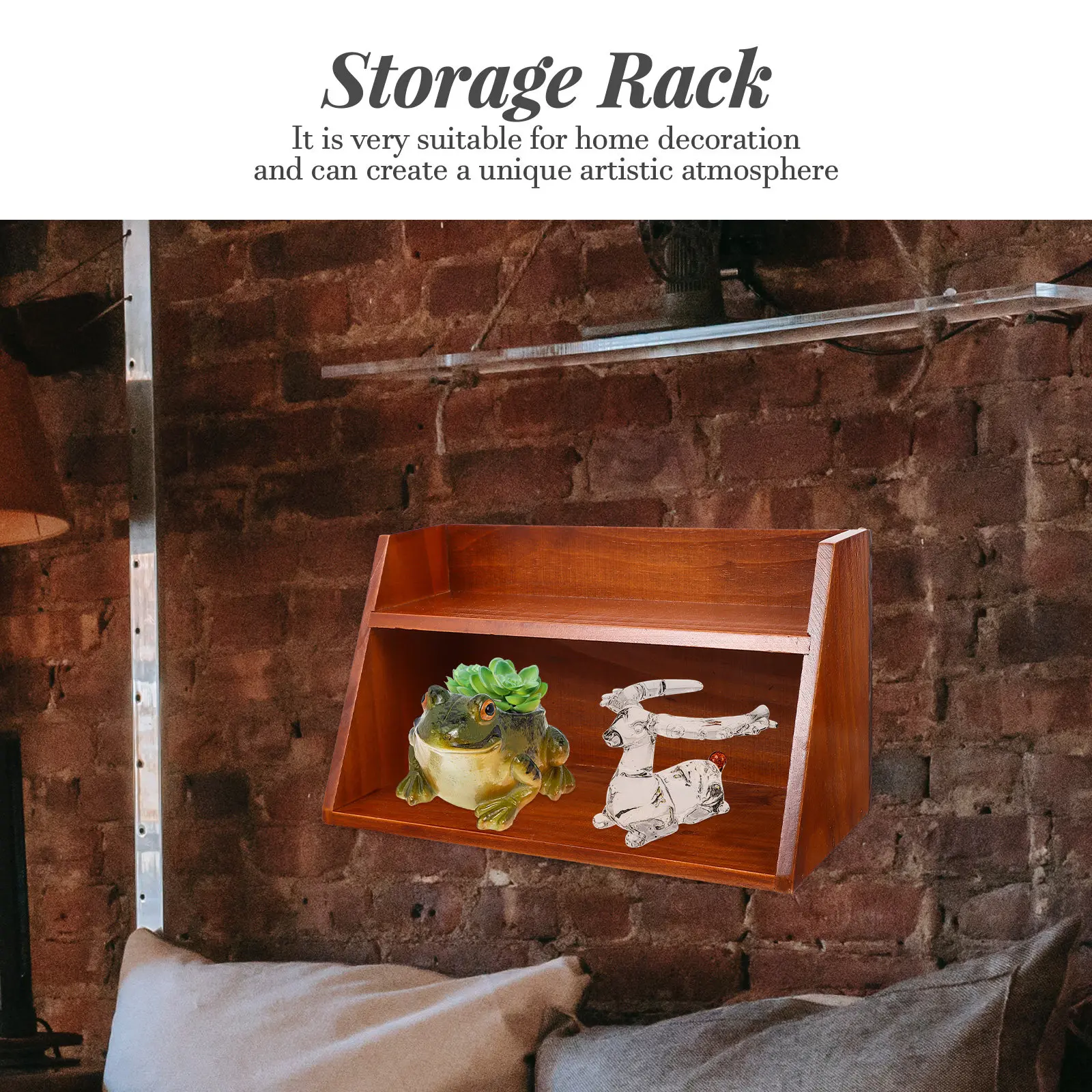 Multi-Layer Desktop Organizer Storage Rack Wooden Storage Shelf Smooth Surface Wood Craft Sundries Organizer Household Holder