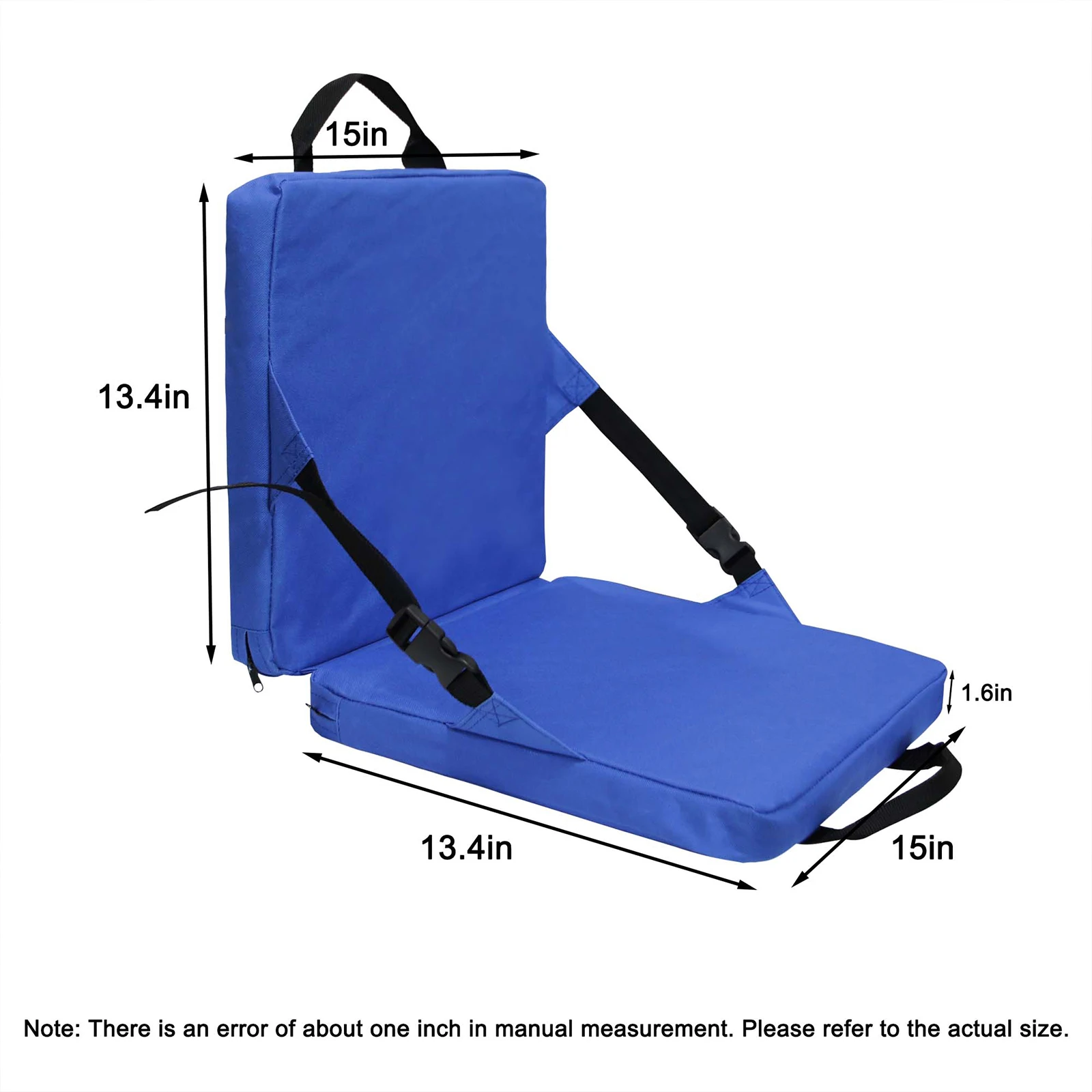 1Pcs Portable Outdoor Seat Cushion Padded With Backrest Sponge Adjustable Folding Chair Cushion For Camping Hiking Fishing Beach