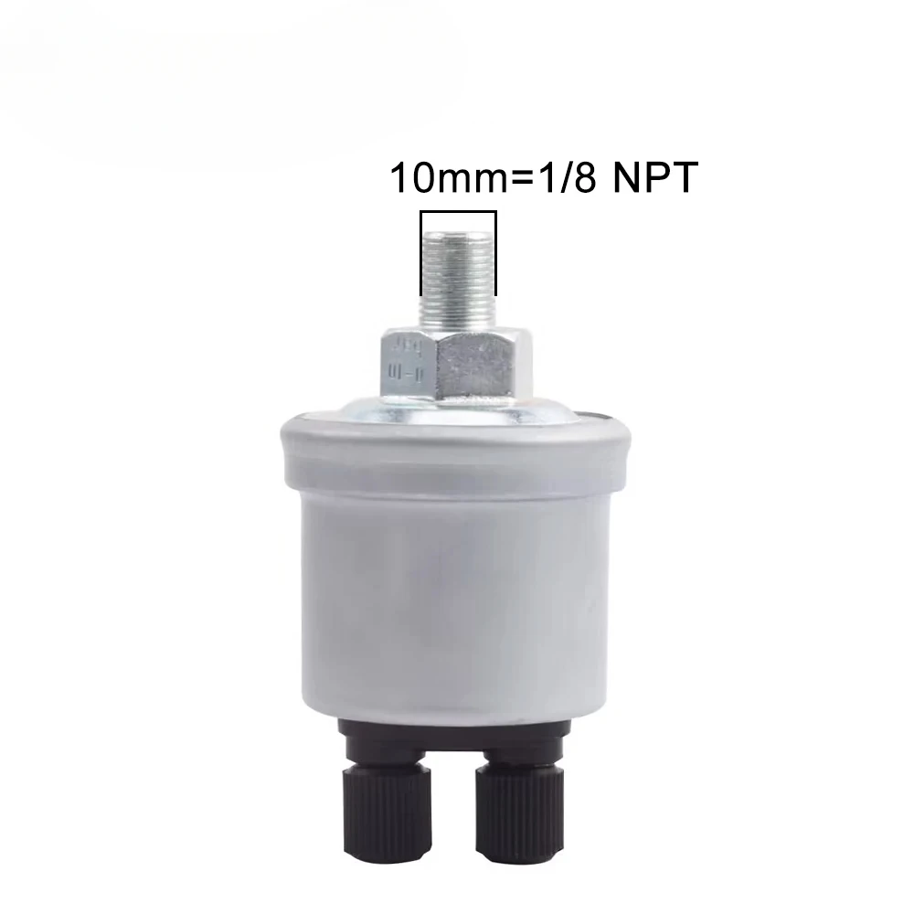 Universal 0 to 10 Bars 1/8NPT 10mm Diesel Generator VDO Oil Pressure Sensor Plug Alarm Match With Oil Pressure Gauge