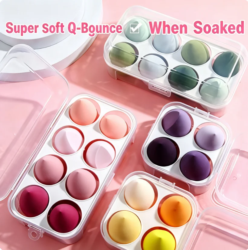 Beauty Blender Egg Box Set Gourd-Shaped Water-Drop Makeup Sponges Cosmetic Blenders Air Cushion Makeup Tools
