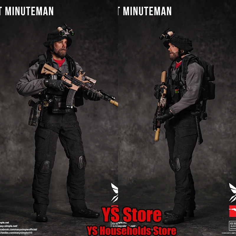 

EASY&SIMPLE ES HRT06MM 1/6 Scale Collectible HRT MINUTEMAN Action Figure Static Weapon Rifle Ornament 12" Male Figurine Gifts