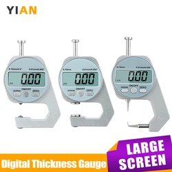 Digital Display Thickness Gauge Zinc Alloy Electronic LCD Micrometer Metric Imperial Wall Thickness Measurement Tools 0-10/20mm