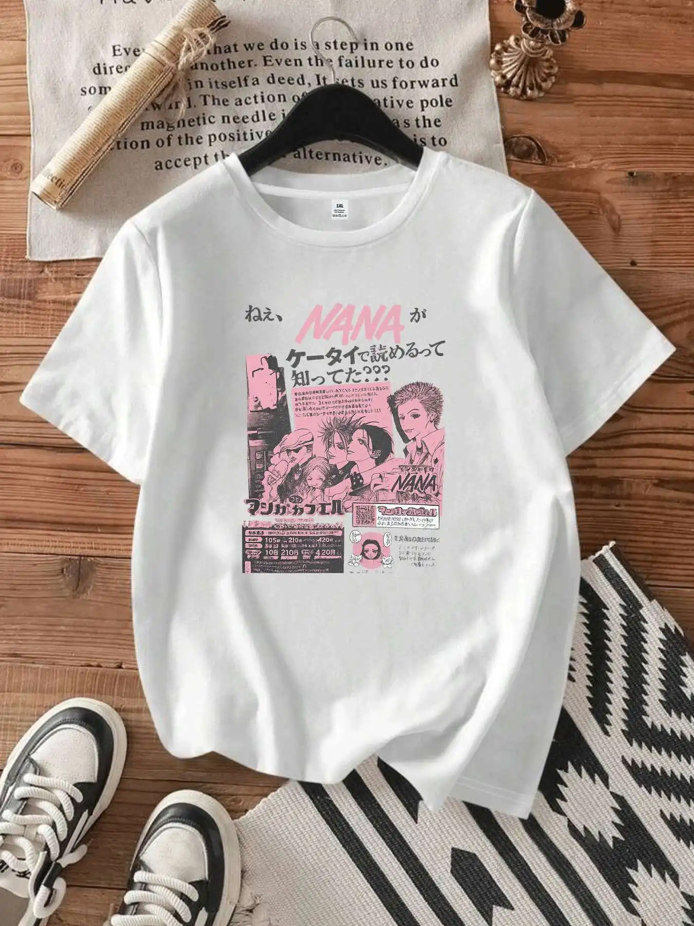 

【1143189】Женская футболка больших размеров с круглым вырезом и короткими рукавами, эластичными полурукавами и модными принтами