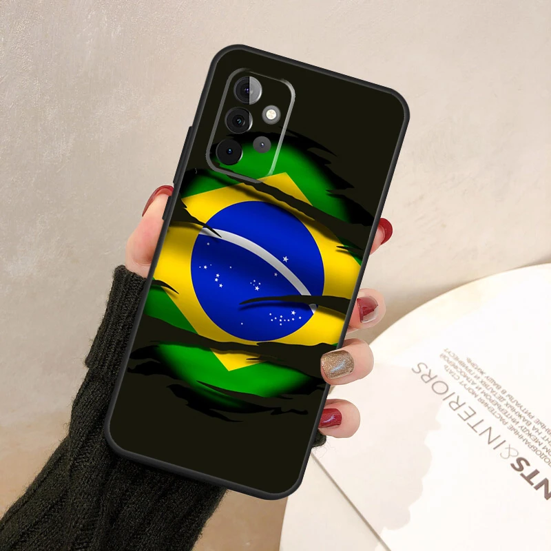 Brazil Brazilian Flag Case For Samsung Galaxy A14 A34 A54 A12 A22 A32 A52 A72 A13 A23 A33 A53 A73 A31 A51 A71