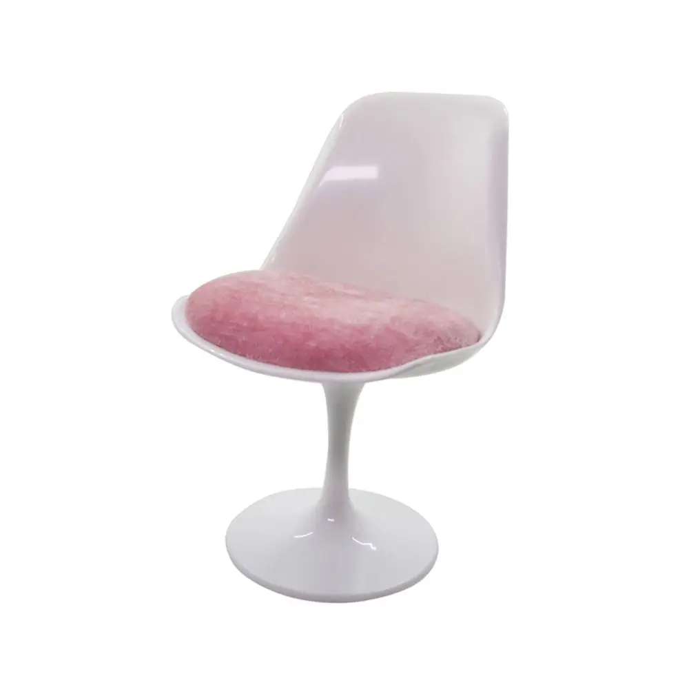 Chaise à jambes rondes pour poupée, échelle 1/6, accessoires, modèle de scène, chaise de loisirs rotative Miniature, maison de jeu en plastique