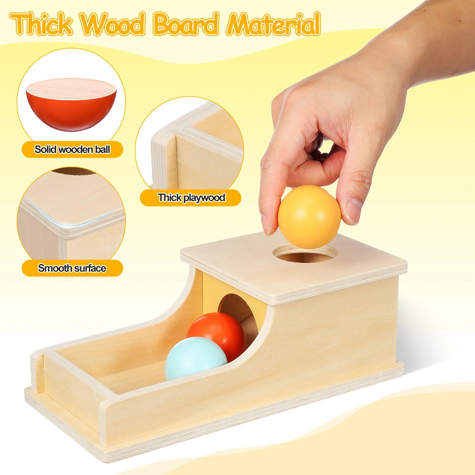 Boîte à monnaie Montessori en bois, apprentissage éducatif pour enfants, Cognition des couleurs, formation des motricité Fine, 1 pièce