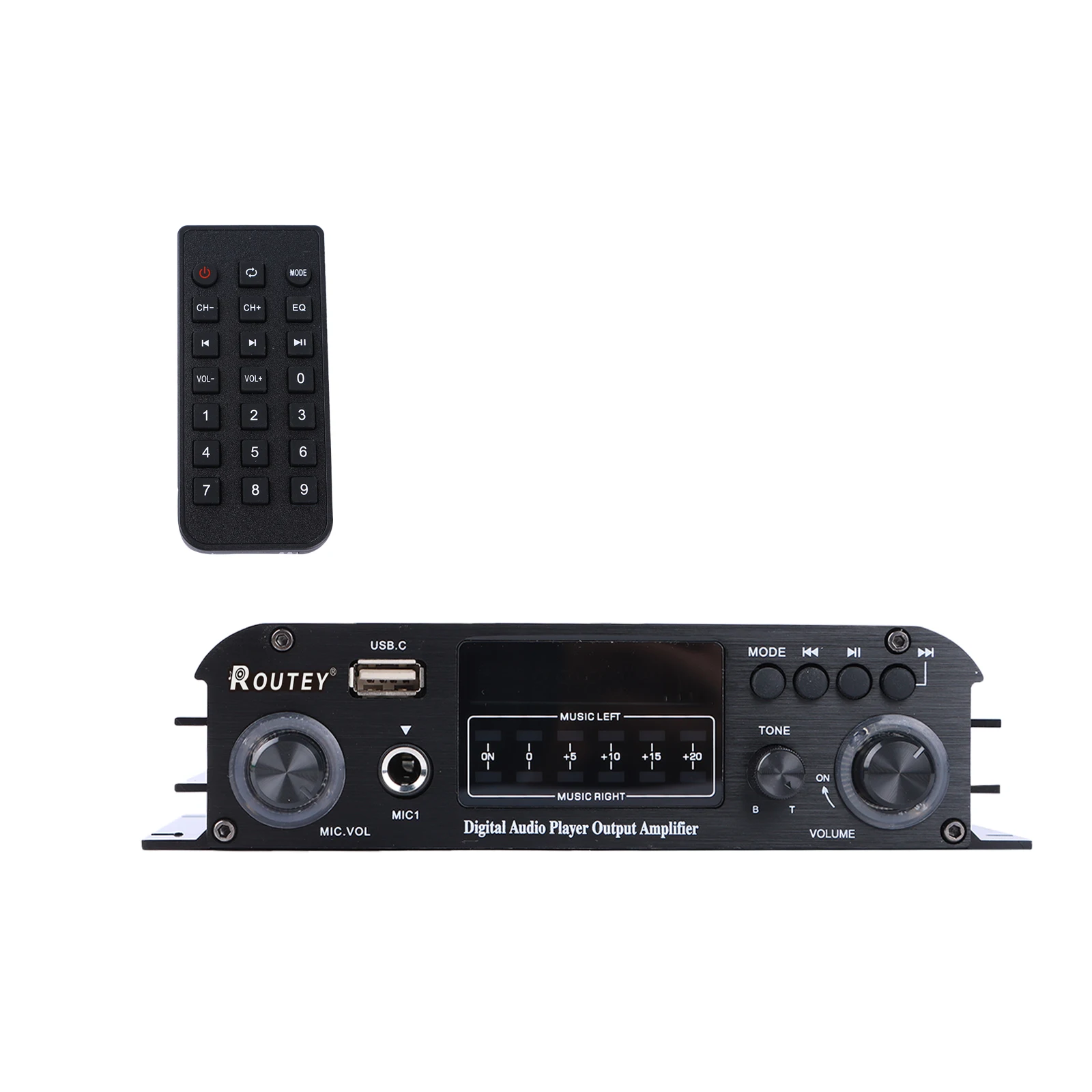 ROUTEY 4 Channel Bluetooth 5.0 Amplifier Intelligent Control Superior Quality High-Fidelity Audio Output Home Theater