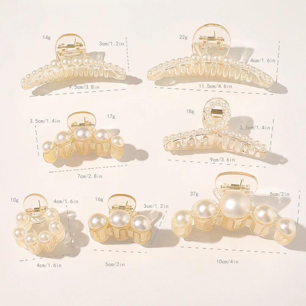 Женские акриловые заколки для волос AWATYR, большие жемчужины, большие размеры, аксессуары для волос для макияжа, 2021