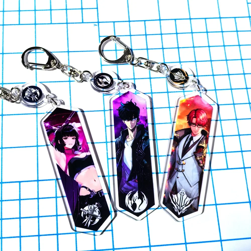 Spiel Solo Leveling Sung Jinwoo Spaß Anime Schlüsselanhänger Acryl Schmuck Schlüsselanhänger Anhänger Verwandte Produkte Freund Geschenktüte Charms