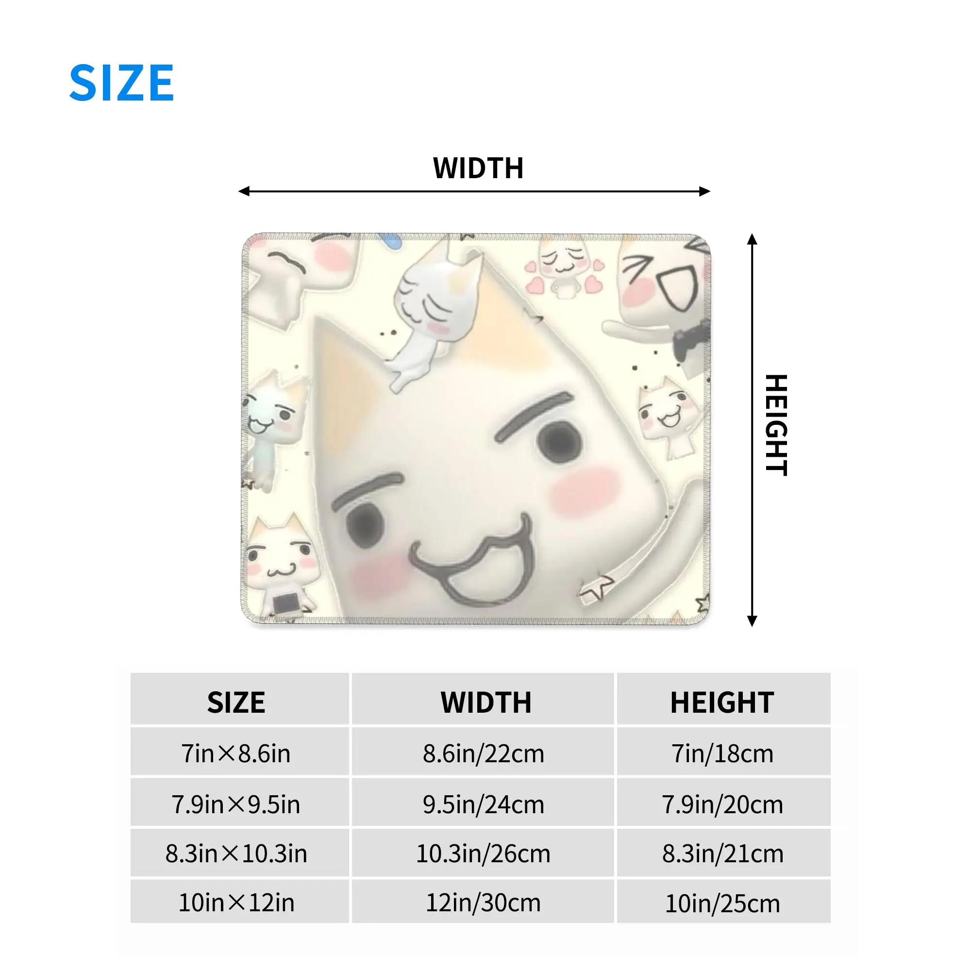 Cartoon Animation Toro Inoue Cat Mouse Pad Computer Keyboard Mouse Mat Gamer PC Laptop Desk Mat Office Accessories Table Mats