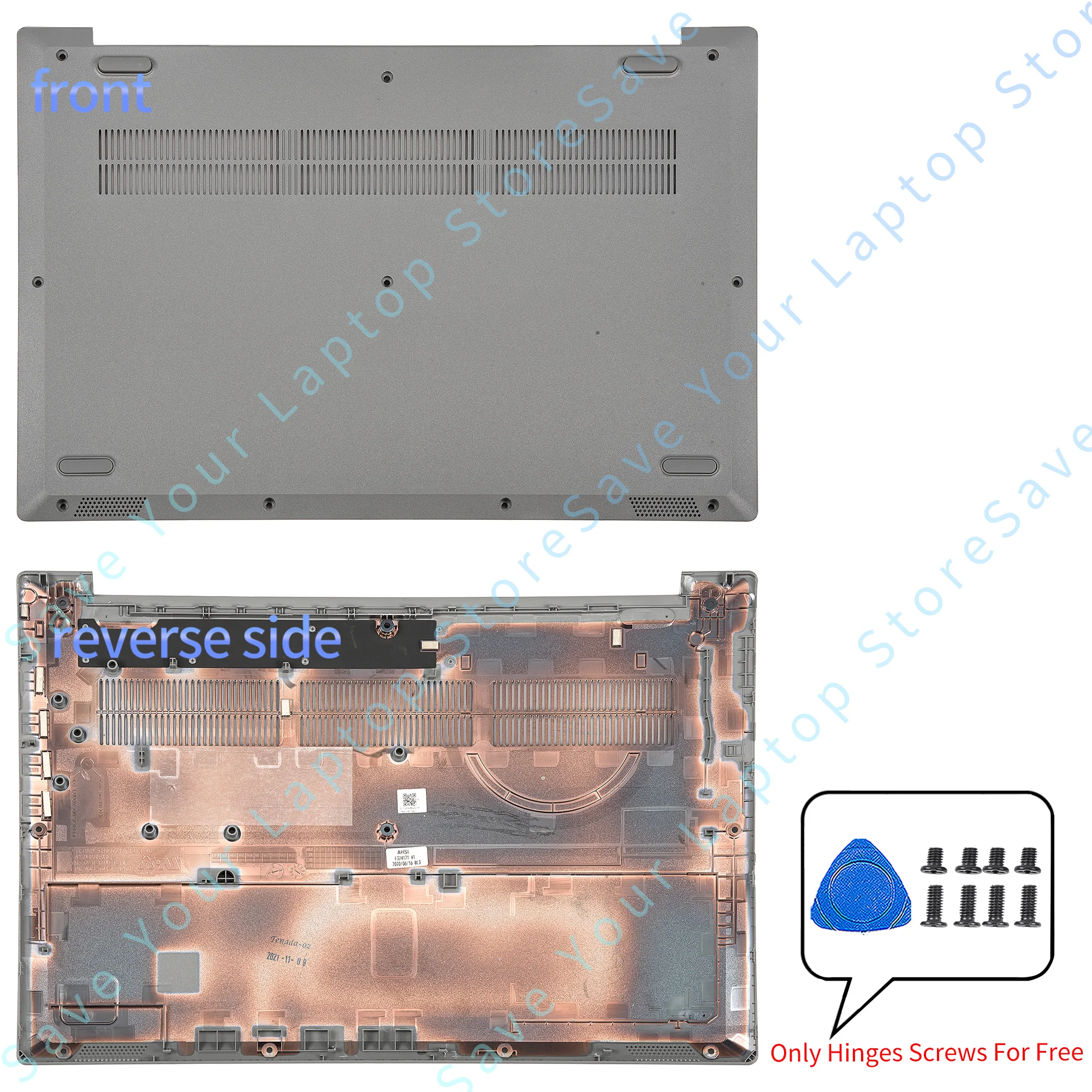 Imagem -05 - Capa Traseira Caixa Inferior Moldura Palmrest Prata Gs552 Ideapad 15ada05 15itl05 15are05 15iml05 15iil05 15igl05 Novo