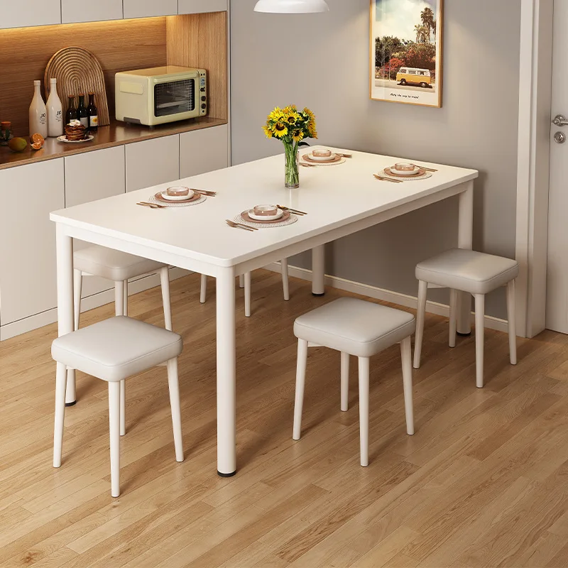 Dining table modern simple rectangular dining rental house small apartment long simple restaurant dining