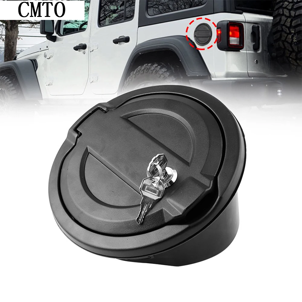 Locking Fuel Door for 2018-2020 Jeep Wrangler JL & Unlimited Sport Rubicon Sahara 2-Door 4-Door