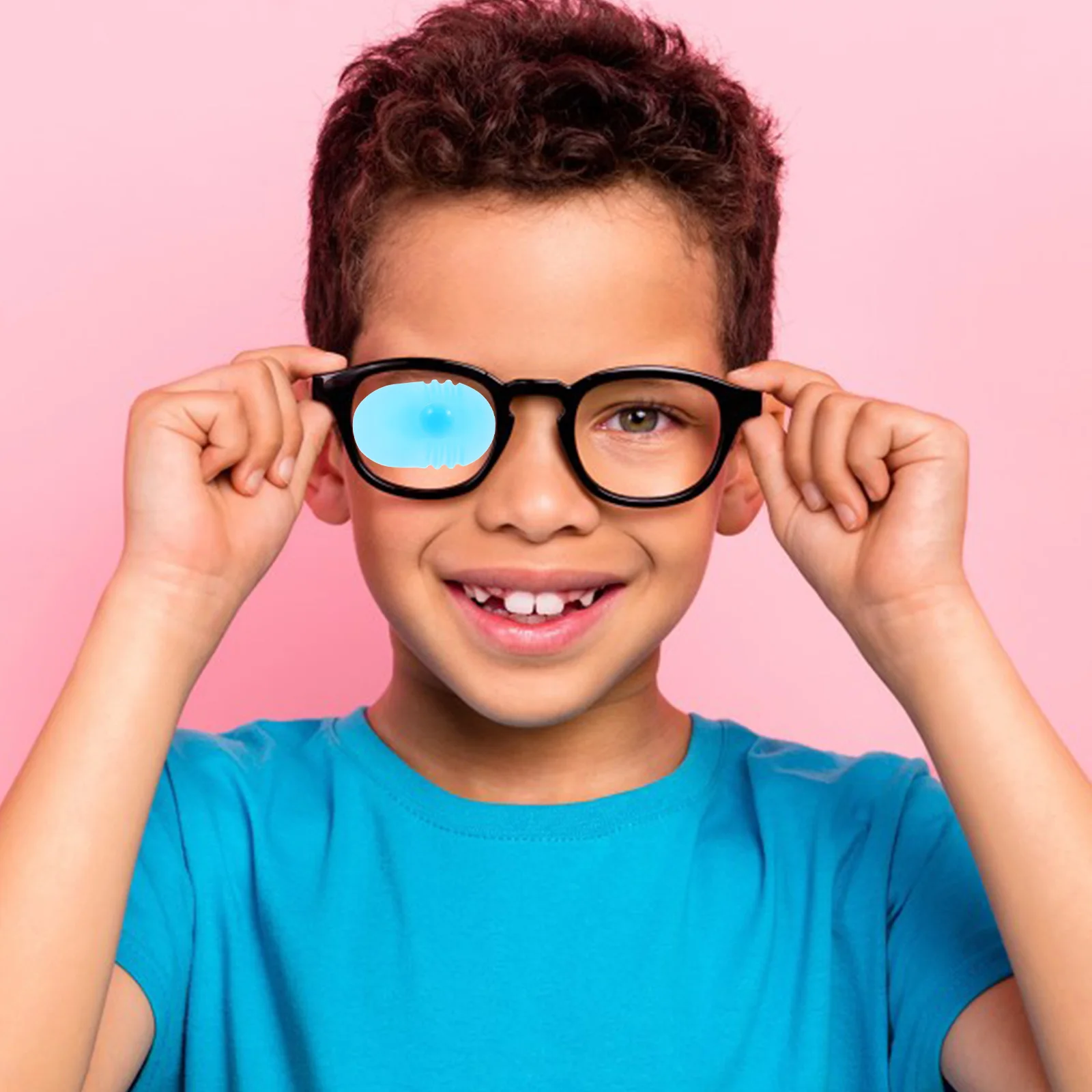

1Pcs Kids Eye Patch Silicone Sucker Design Comfortable Skin Friendly Reusable Eye Pad for Amblyopia Postoperative Use Light