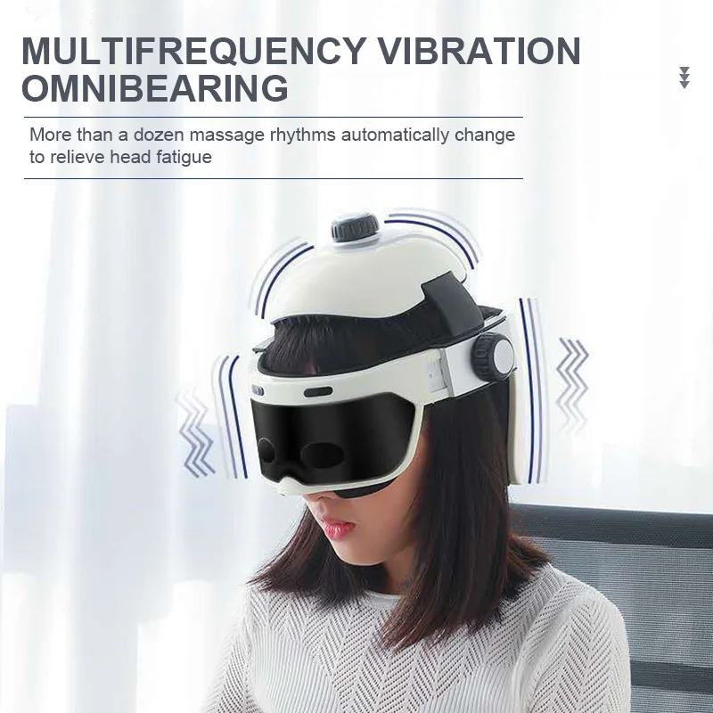 2025 New Popular Christmas Gift Head Massager Vibration Remote Control Smart Air Compression Helmet  Relax  