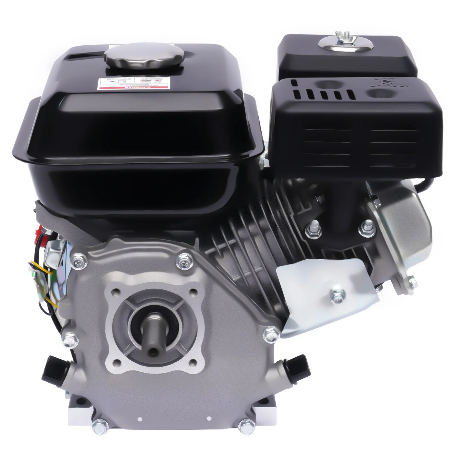 Moteur à essence noir 420CC 4 temps 7HP, moteur monocylindre, système de refroidissement de l'air, vitesse de 3600 tr/min