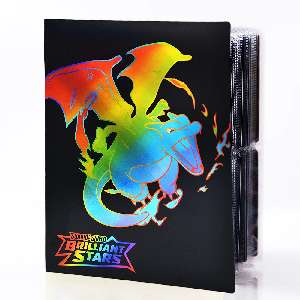 240 stuks Charizard Mewtwo houder map collectie map kaarthulzen beschermer notitieboekje Pokemon album kaart opbergboek display - afbeelding 2