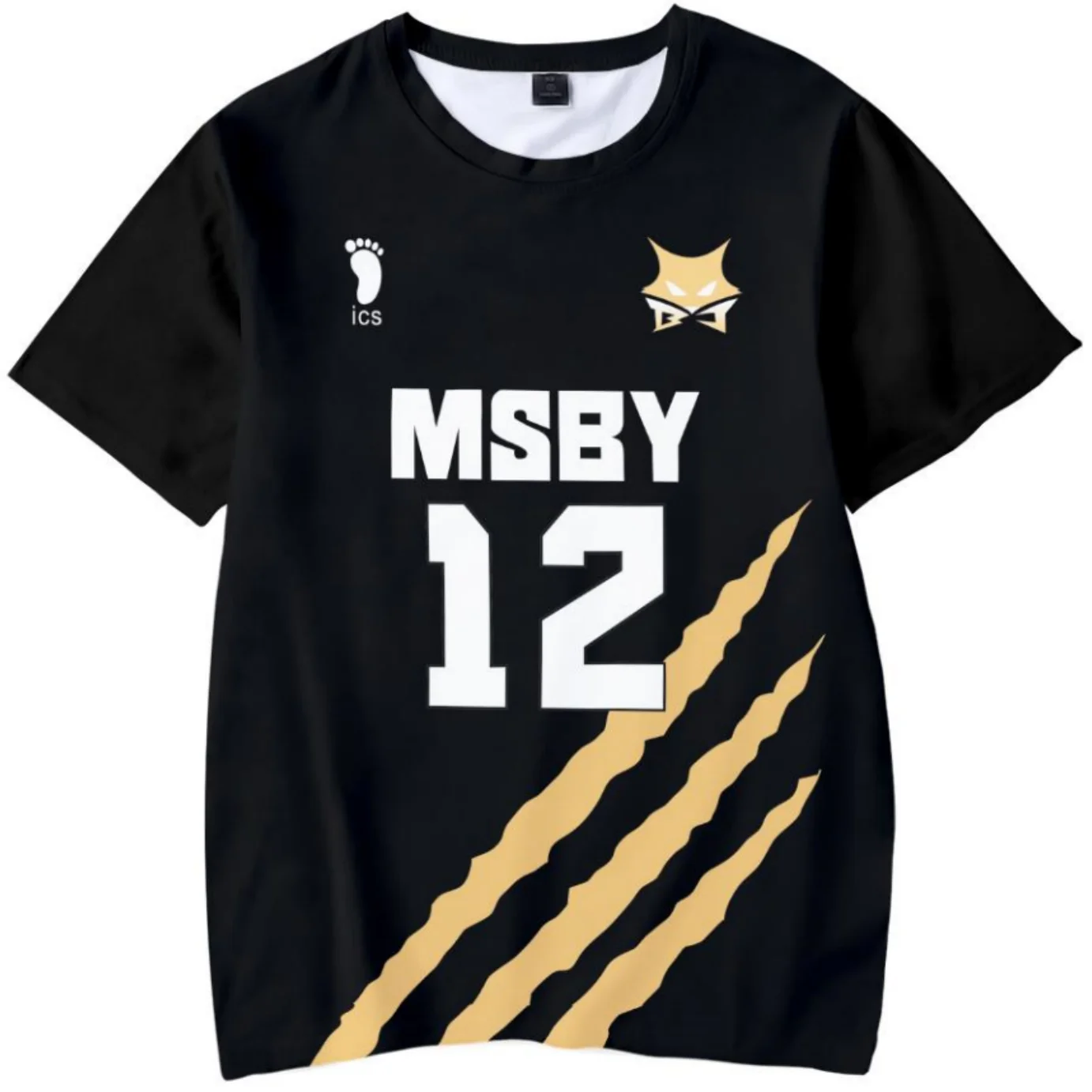 Haikyuu MSBY Black Jackal 3D Summer T-shirt Cartoon Tees O-neck Fashion Short Sleeve Piece Casual Anime Element Male Top