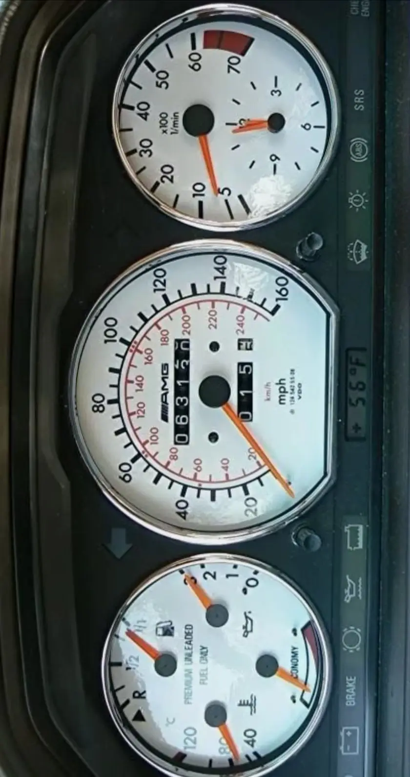 

Fit for Mercedes-Benz W124 1984-1995 Chrome Gauge Trim Dial Rings 3pcs