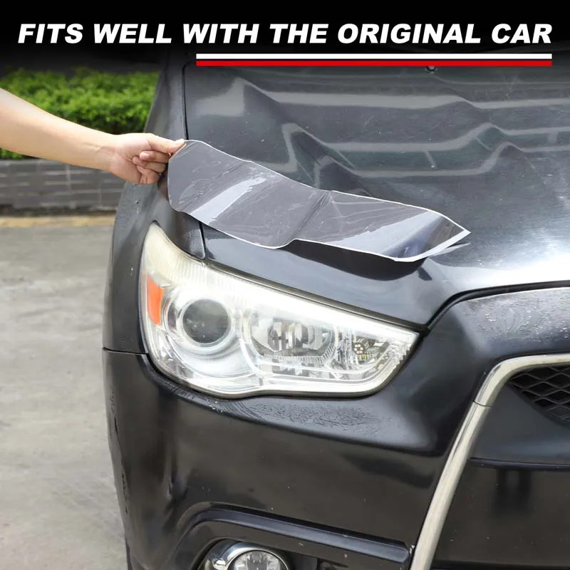 

Suetlcoity For Mitsubishi ASX 2011-2028 TPU Black Car Front Headlights Turn signal Decorative Film Sticker Car Accessories