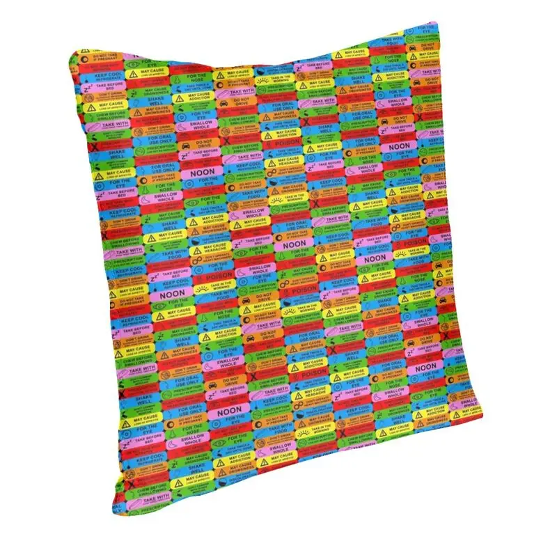 Prescription Warning Labels Pillow Case Home Decoration Doctor Nurse Medicine Luxury Cushion Cover Soft Pillowcase