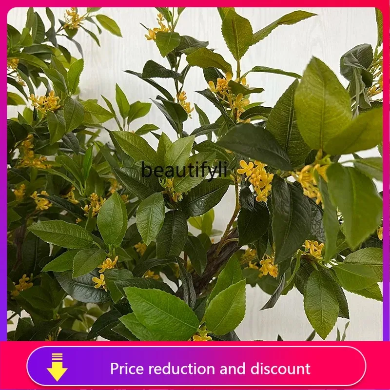 C139  Simulation Osmanthus Tree Artificial Fake Trees Bonsai Decoration Home Decoration