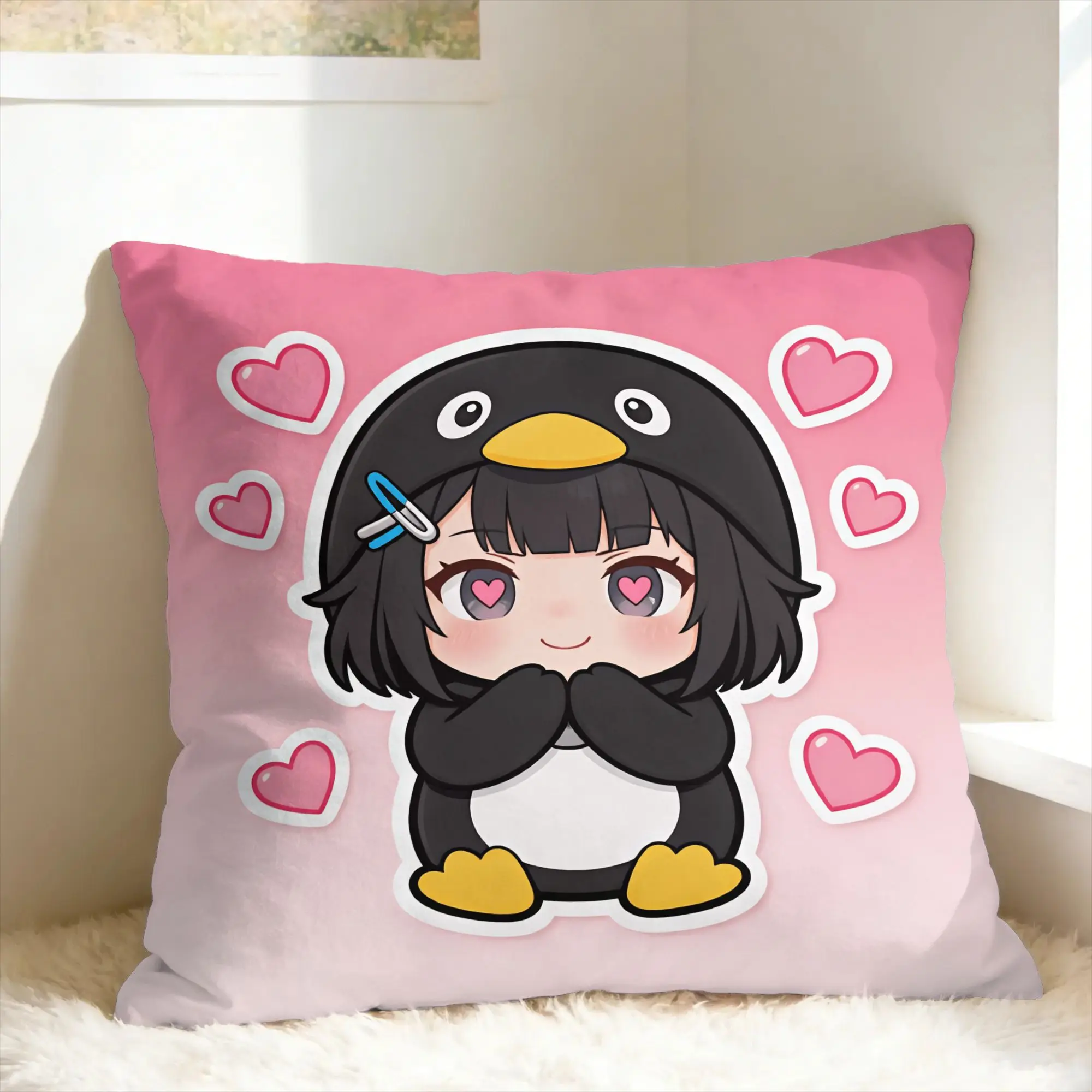 Gugugaga Penguin Arknights Endfield Pillowcases  Fashion Pillow Case For Living Room Bed Chair Print Pillow Cover