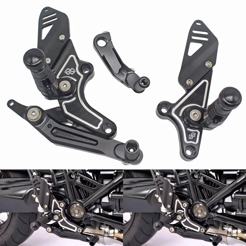 For BMW R NINE T R9T Foots kit Adjustable Foot Pegs Rearset Motorcycle CNC aluminum For bmw rninet Scrambler 2015 -2023